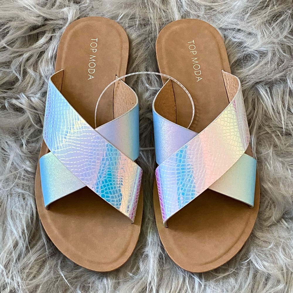 Iridescent Sandals